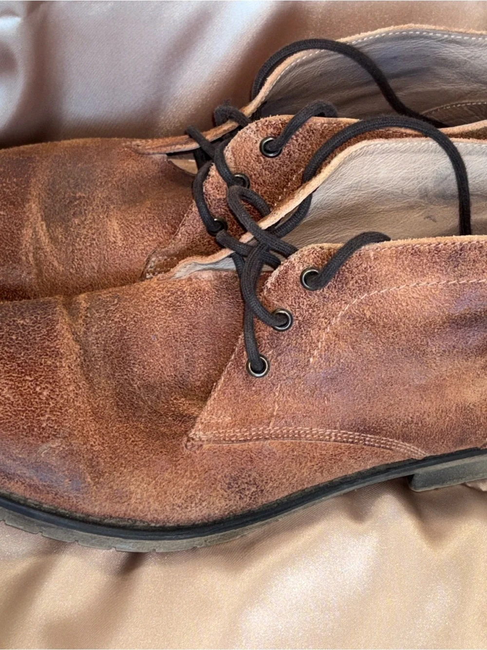 BED|STU Men's Chestnut Brown Suede Chukka Boots Men Sz 12